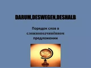 darum deswegen deshalb