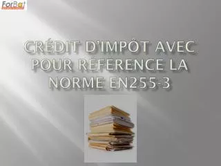 cr dit d imp t avec pour r f rence la norme en255 3