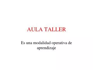 aula taller
