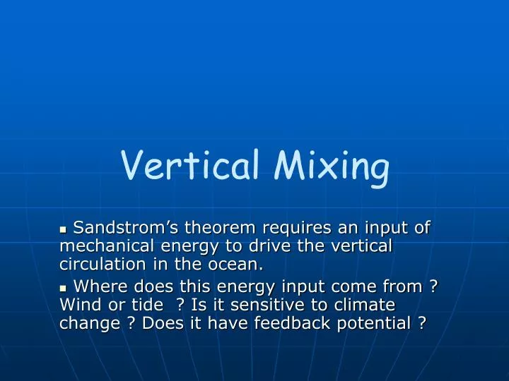 vertical mixing