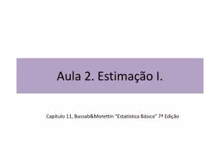 aula 2 estima o i