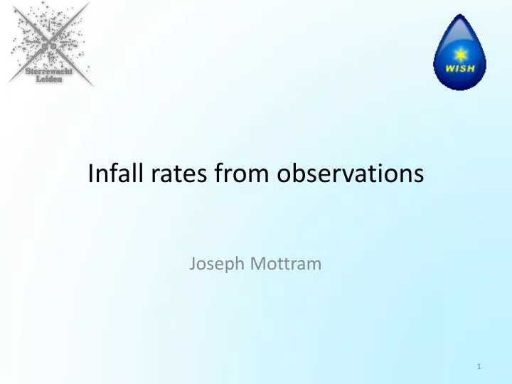 infall rates from observations