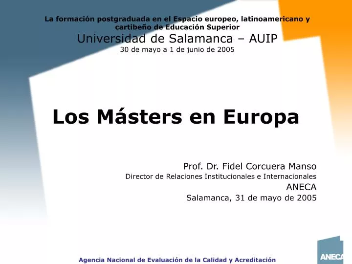 los m sters en europa