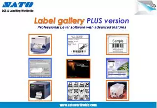 Label gallery PLUS version Professional Level software with advanced features