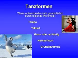 tanzformen