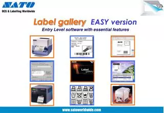 Label gallery EASY version Entry Level software with essential features
