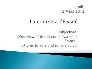 lundi 12 mars 2012