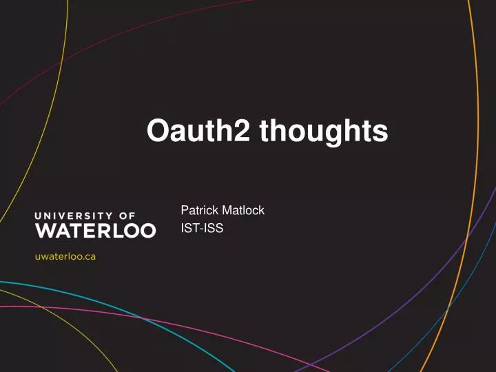 oauth2 thoughts