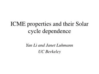 ICME properties and their Solar cycle dependence