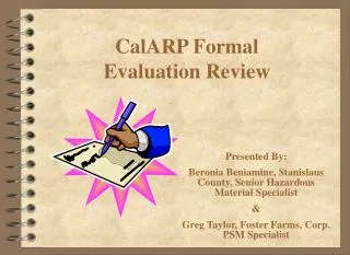 CalARP Formal Evaluation Review