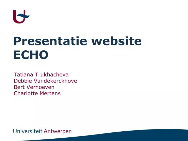 presentatie website echo