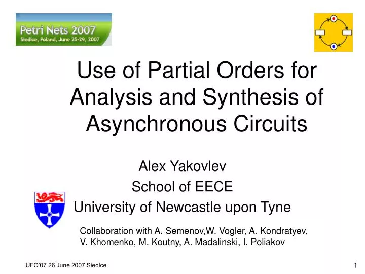 use of partial orders for analysis and synthesis of asynchronous circuits