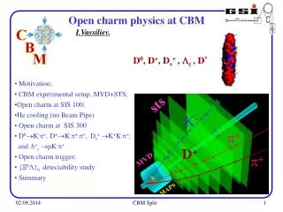 Motivation; CBM experimental setup, MVD+STS; Open charm at SIS 100; He cooling (no Beam Pipe)