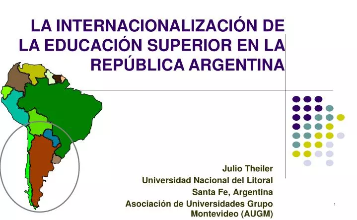 la internacionalizaci n de la educaci n superior en la rep blica argentina