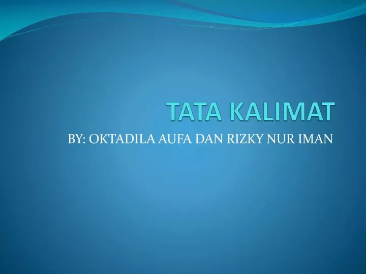 tata kalimat