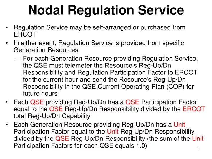 nodal regulation service