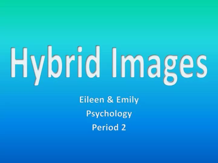 hybrid images