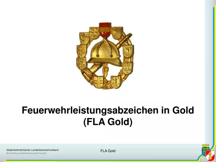 feuerwehrleistungsabzeichen in gold fla gold