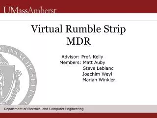 Virtual Rumble Strip MDR