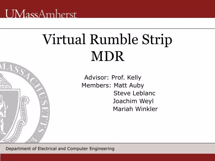 virtual rumble strip mdr