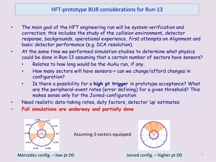 hft prototype bur considerations for run 13