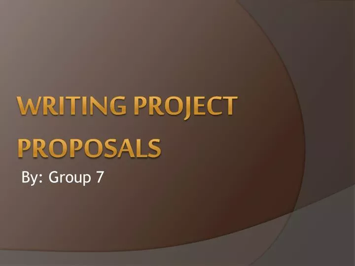 writing project proposals