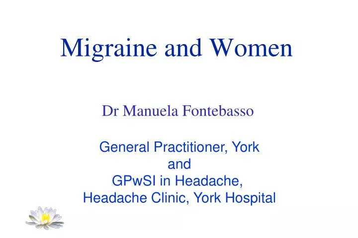 migraine and women