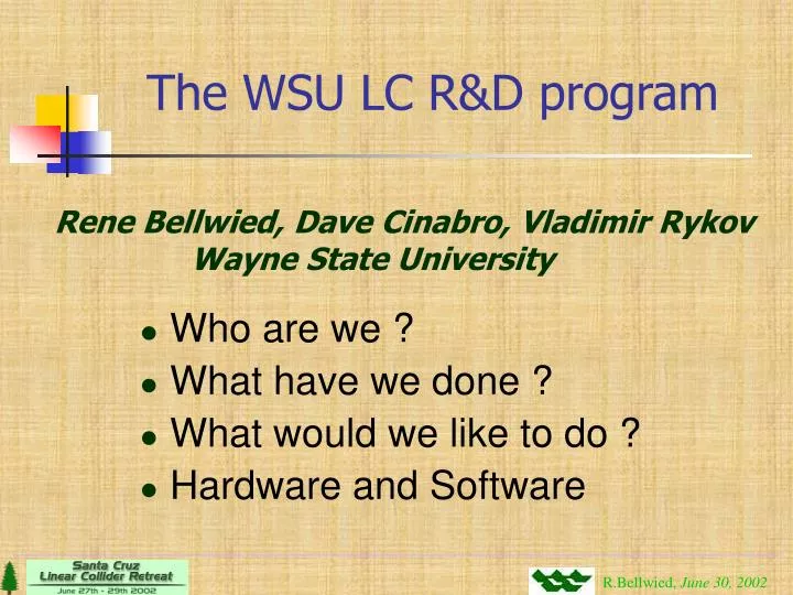 the wsu lc r d program