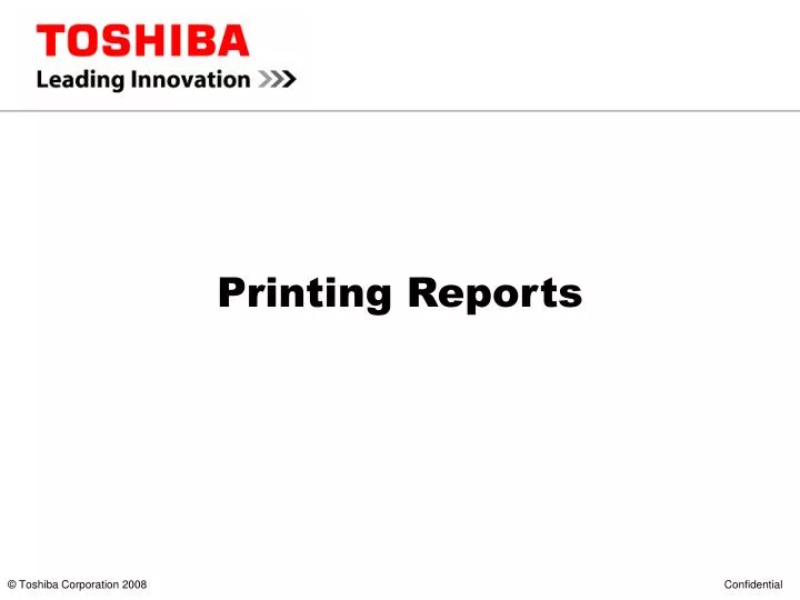 printing reports