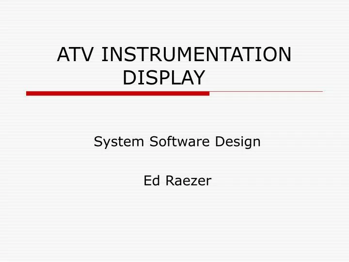 atv instrumentation display
