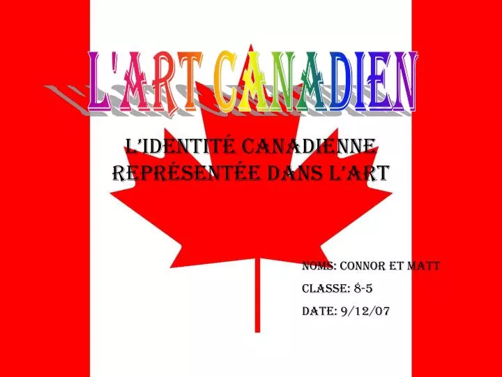 l identit canadienne repr sent e dans l art
