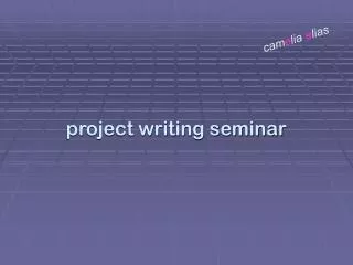project writing seminar