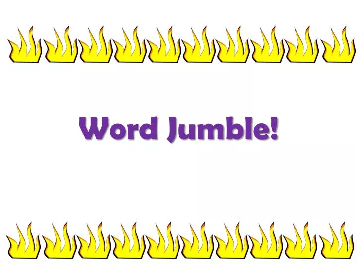word jumble presentation