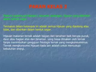 pakan kelas 2