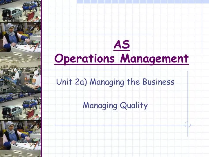 as operations management