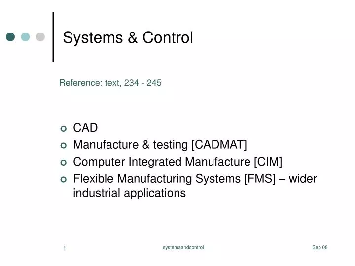 systems control