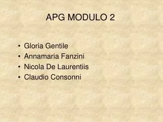apg modulo 2