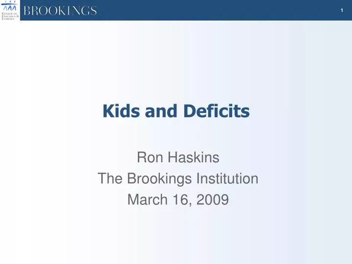 kids and deficits