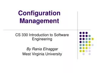 Configuration Management