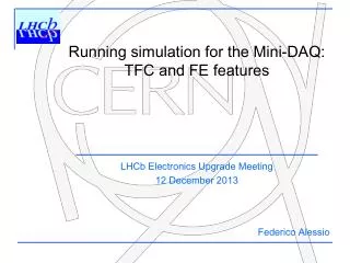 Running simulation for the Mini-DAQ: TFC and FE features