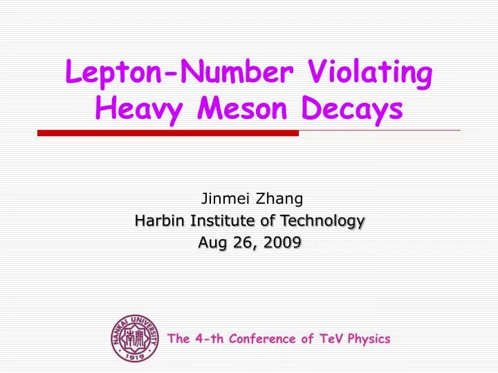 lepton number violating heavy meson decays