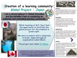 Creation of a learning community: Global Project - Japan