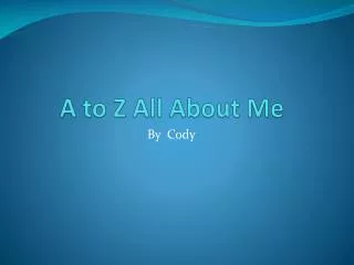 A to Z All About Me
