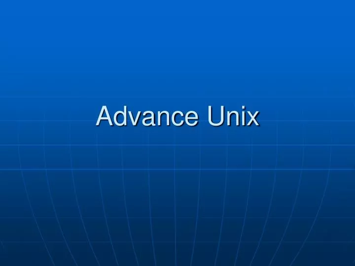 advance unix