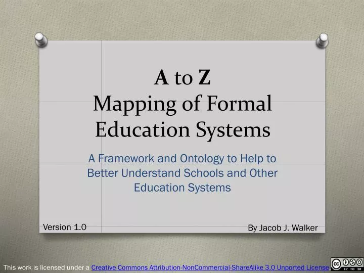 a to z mapping of formal education systems