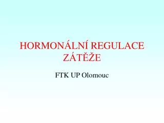hormon ln regulace z t e
