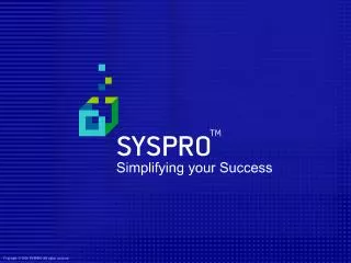 SYSPRO 6.0 Issue 10