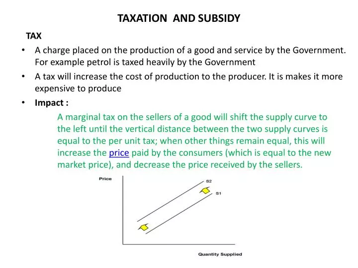 taxation and subsidy