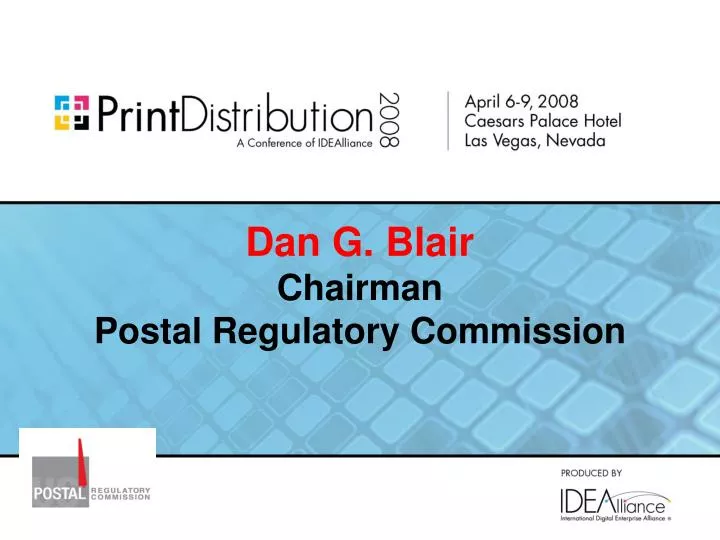 dan g blair chairman postal regulatory commission