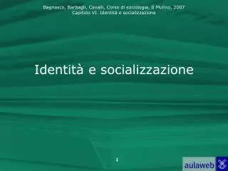 identit e socializzazione